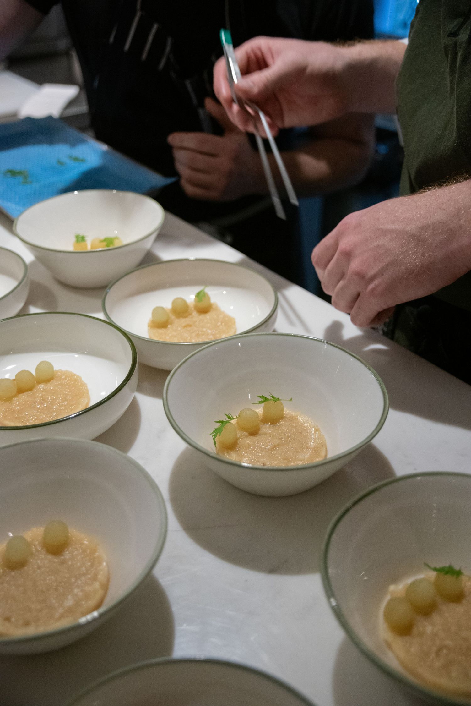 Taste Worcestershire plating at Madresfield Butchers captured by Helen Yandell Photography for authentic Food Photography -precision plating