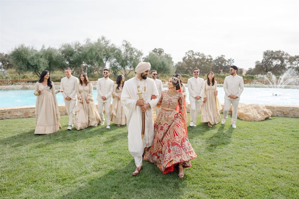 Sikh wedding, san Francisco wedding, luxury wedding photographer, Bridal party photos, Kanny films, cinematic wedding