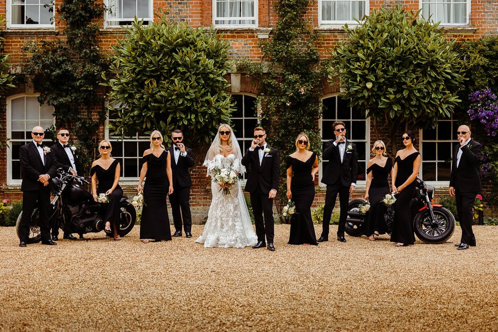 cotswolds wedding stylish group shot syrencot