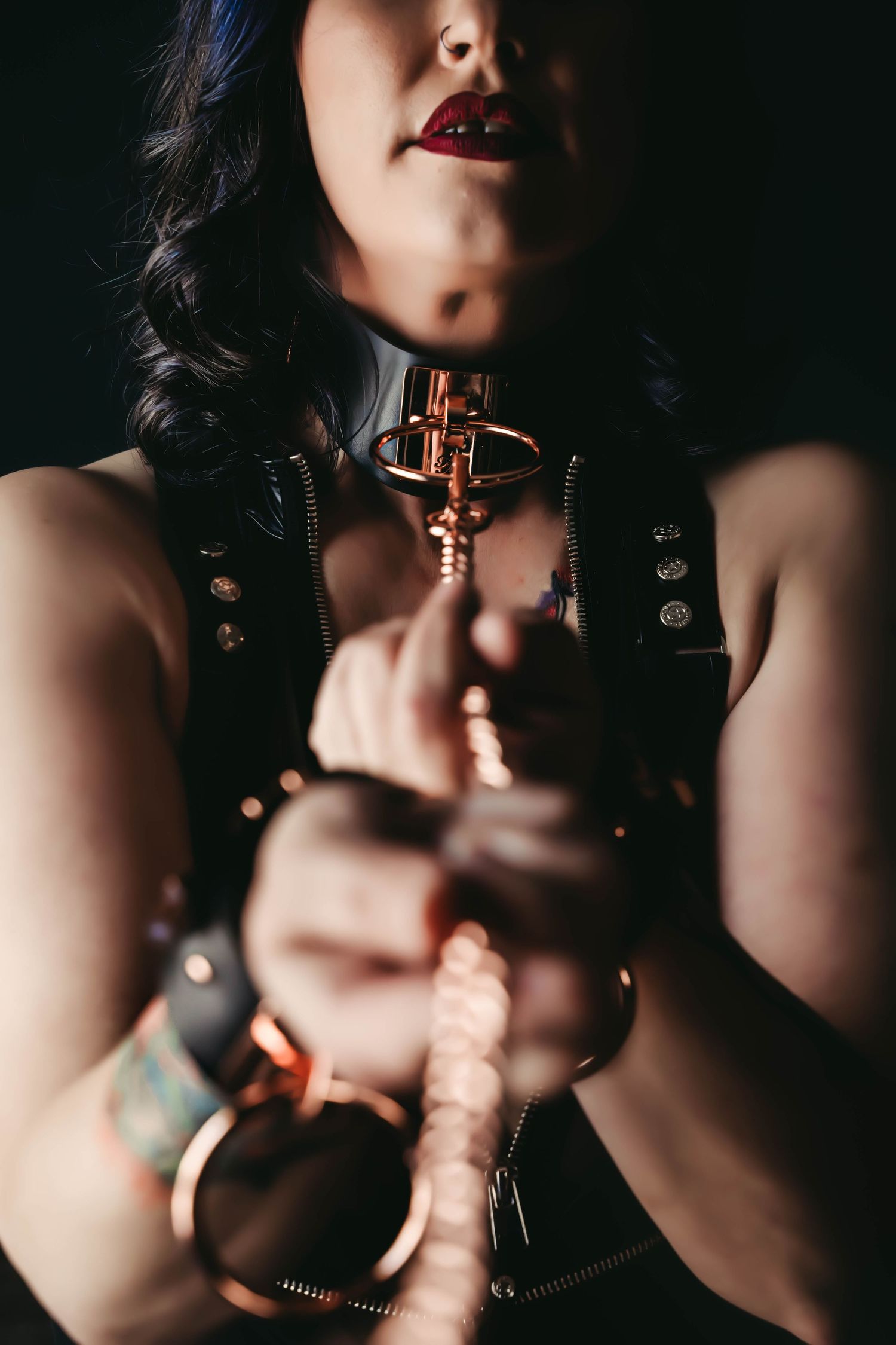 Leash and Collar Kink Photoshoot Winston Salem NC with Biondi Co Boudoir