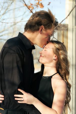 a lovely couple just getting engaged and doing a photography session