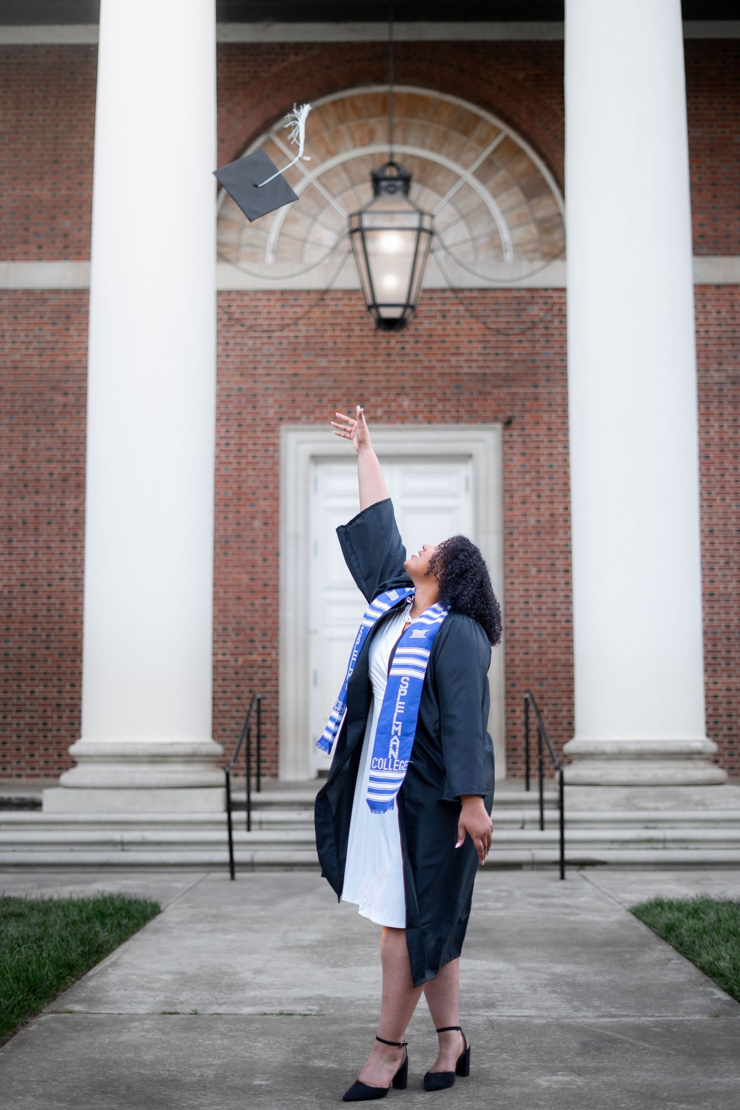 Spelman graduation photos in front of the iconic Sisters Chapel, one of the best spots on the Atlanta campus