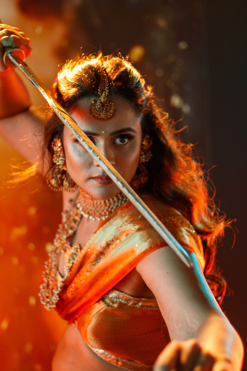 Creative portrait photography featuring a woman in fantasy-inspired attire, captured by Kai Shoots in Delhi-NCR.