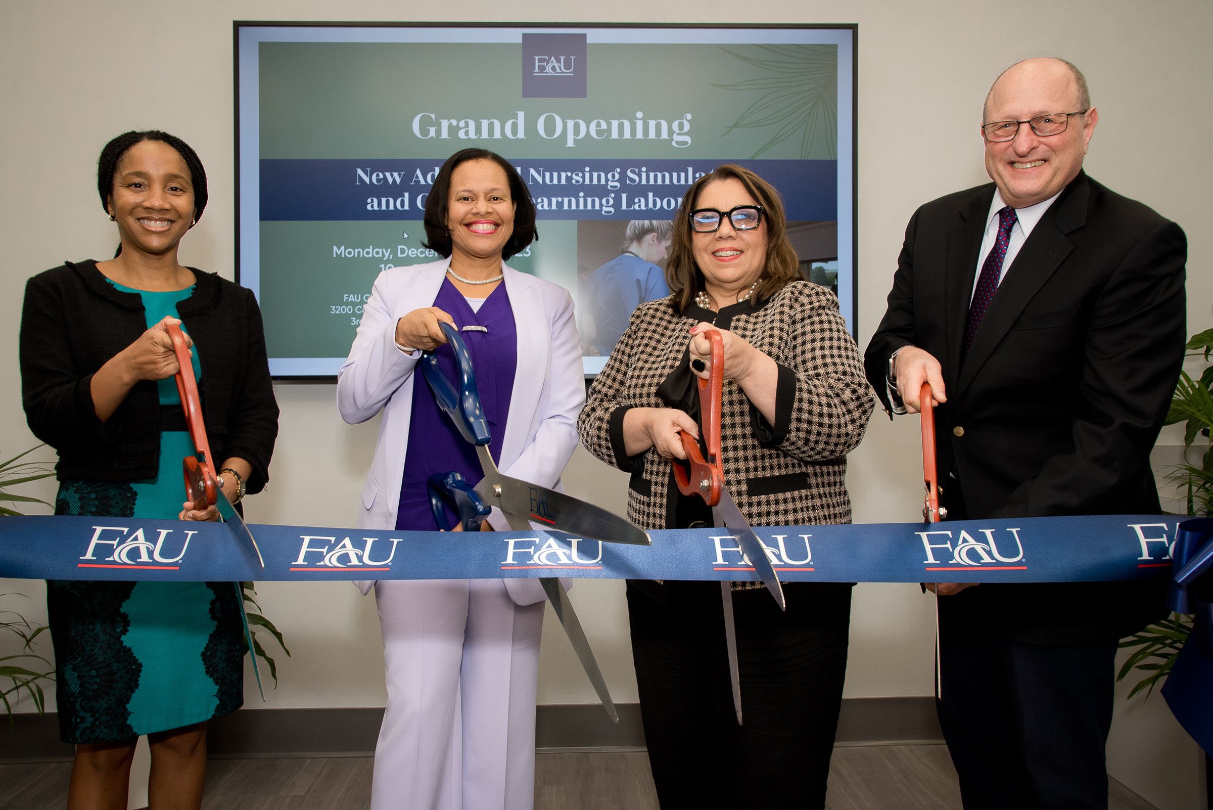 Florida Atlantic University Christine Lynn College of Nursing ribbon cutting Jeffrey Tholl photography