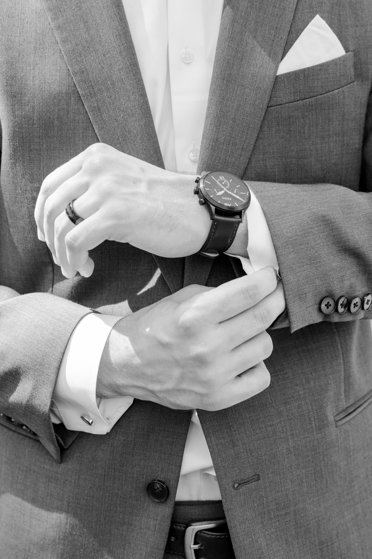 Fredericksburg winery wedding photography with timeless groom portraits