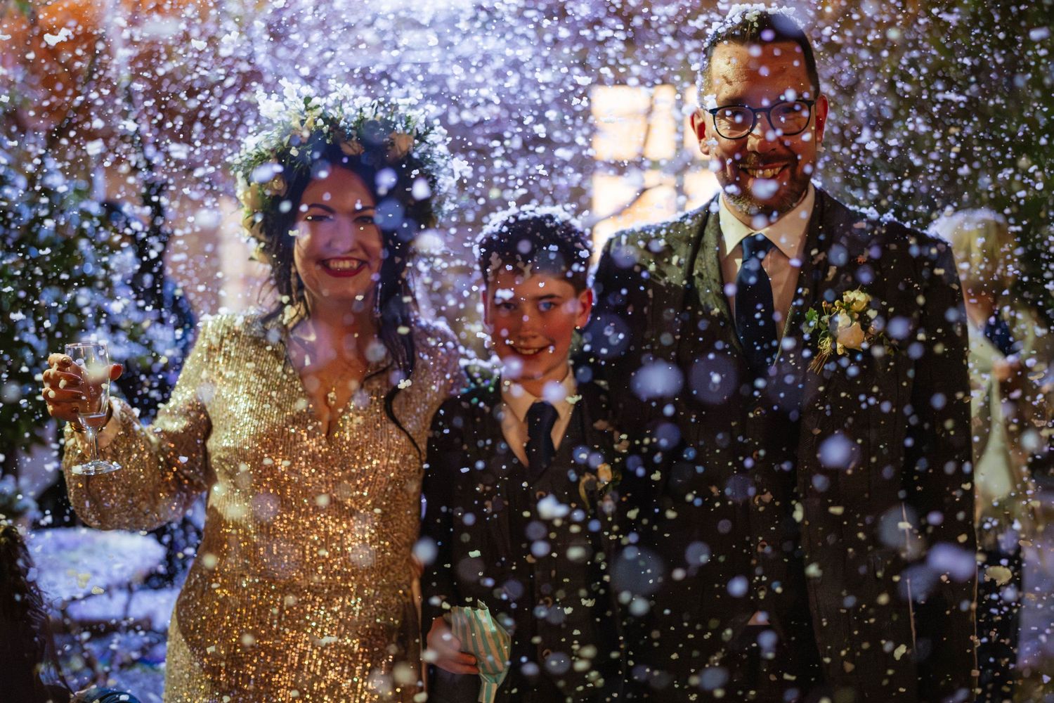 Matara Centre Wedding Photography Zara Davos Cotswolds Photographer Gloucestershire Stroud Rachel and Matt in the snow Winter Wedding