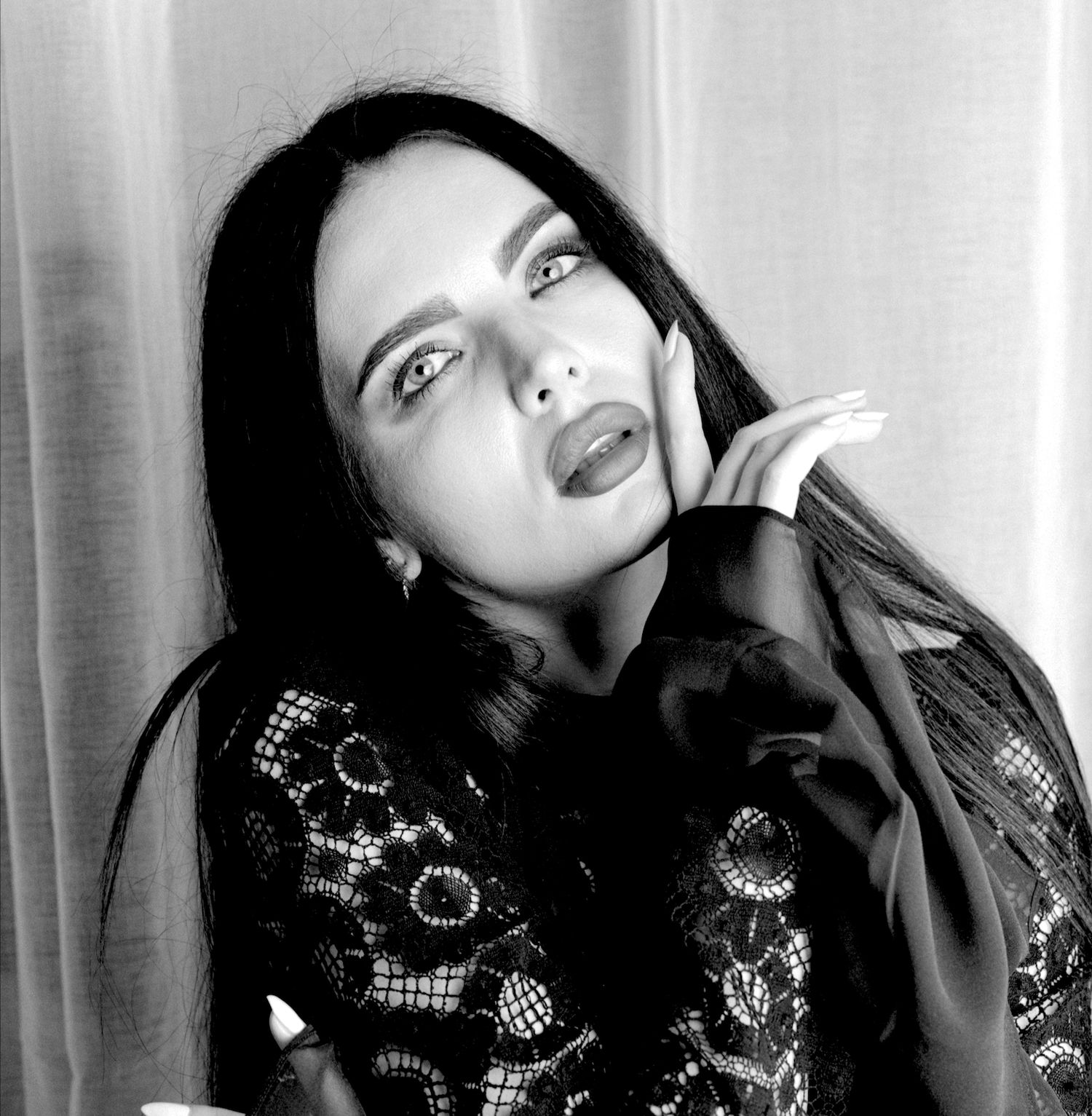 Marita Volodina photographed wearing clothing by Beautiful Creatures