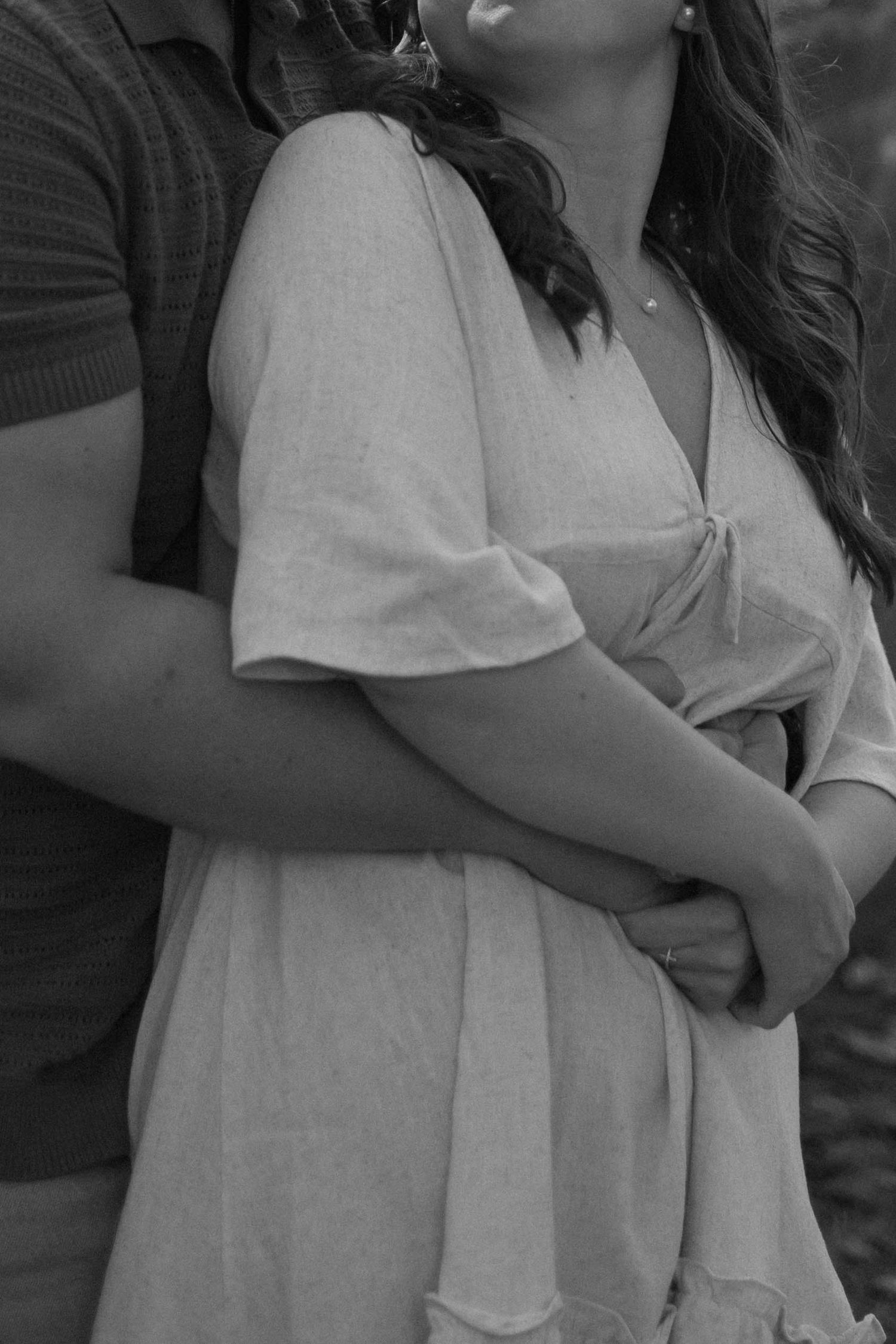Fall outdoor golden hour engagement photos in woods at Starved Rock in Oglesby, Illinois
