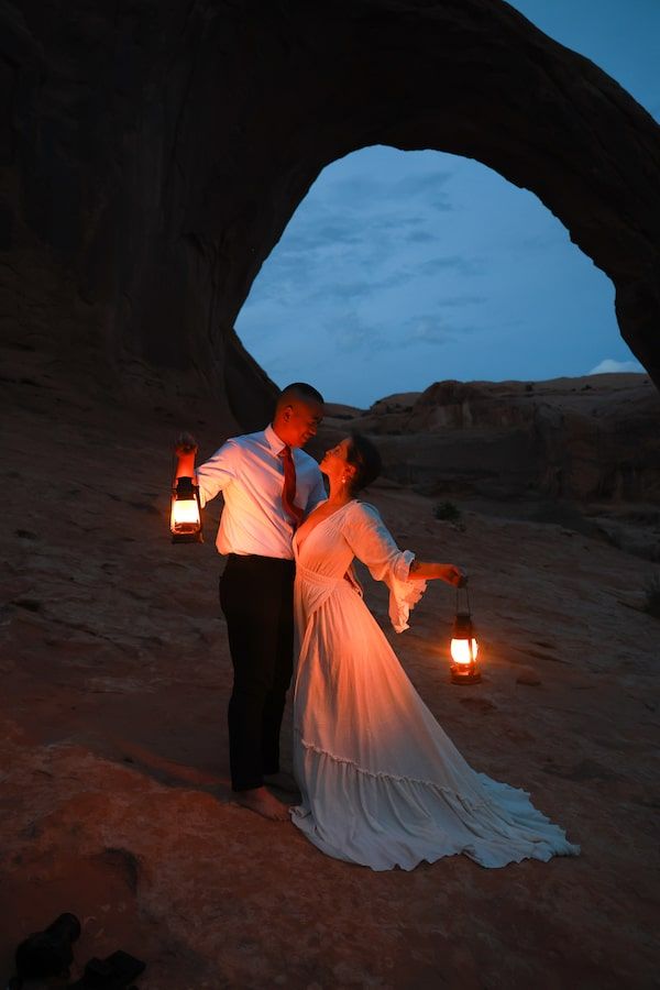 lantern shots during a wedding