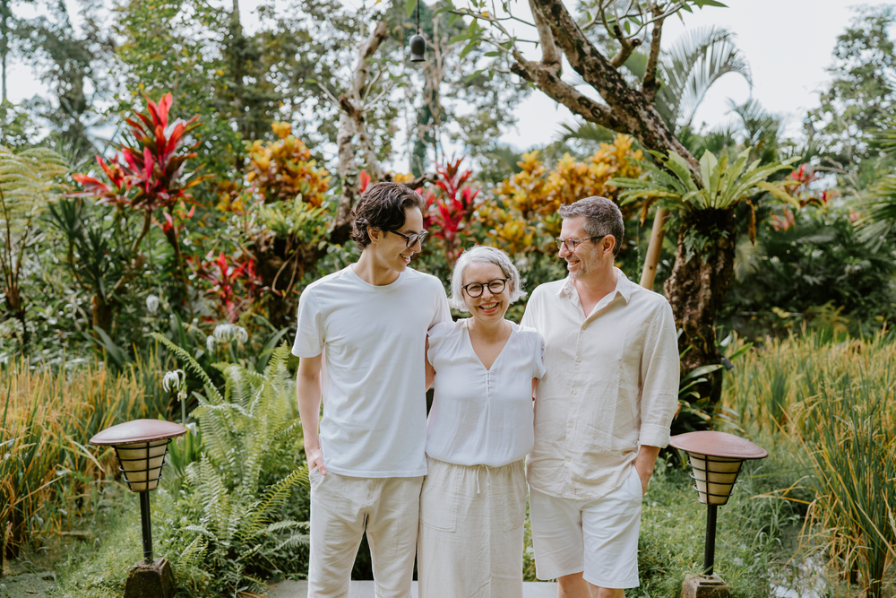 Family photography services at Adiwana Suweta capturing warm and joyful moments.