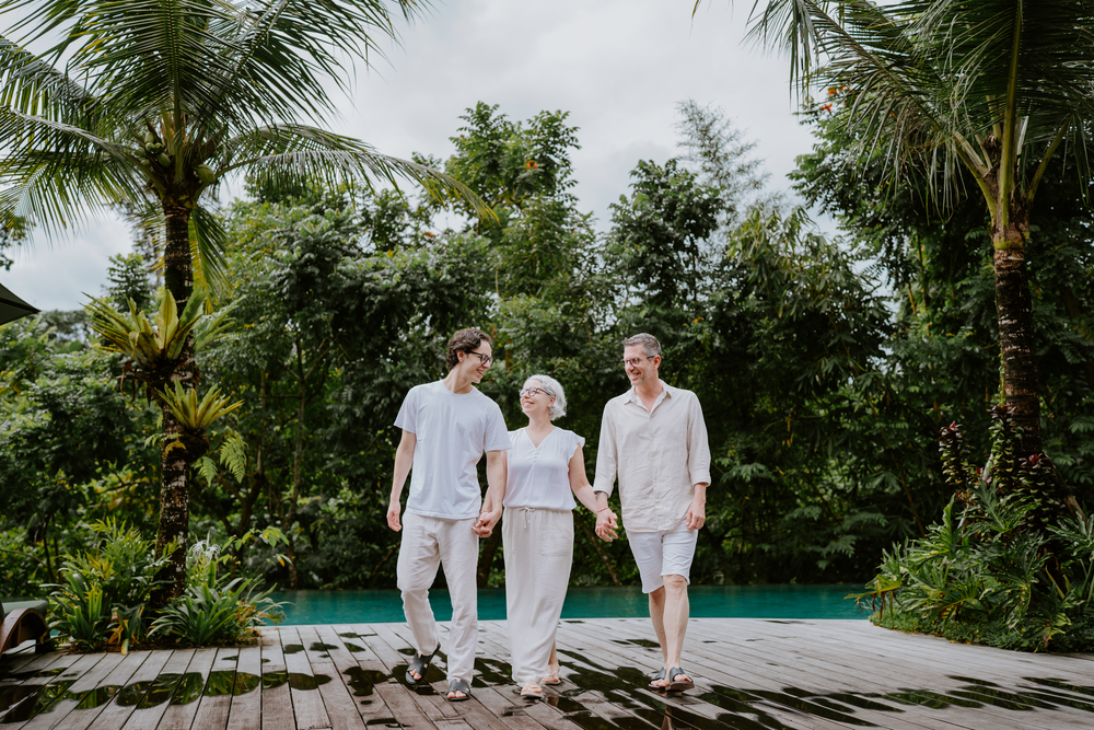 Family photography services at Adiwana Suweta capturing warm and joyful moments.