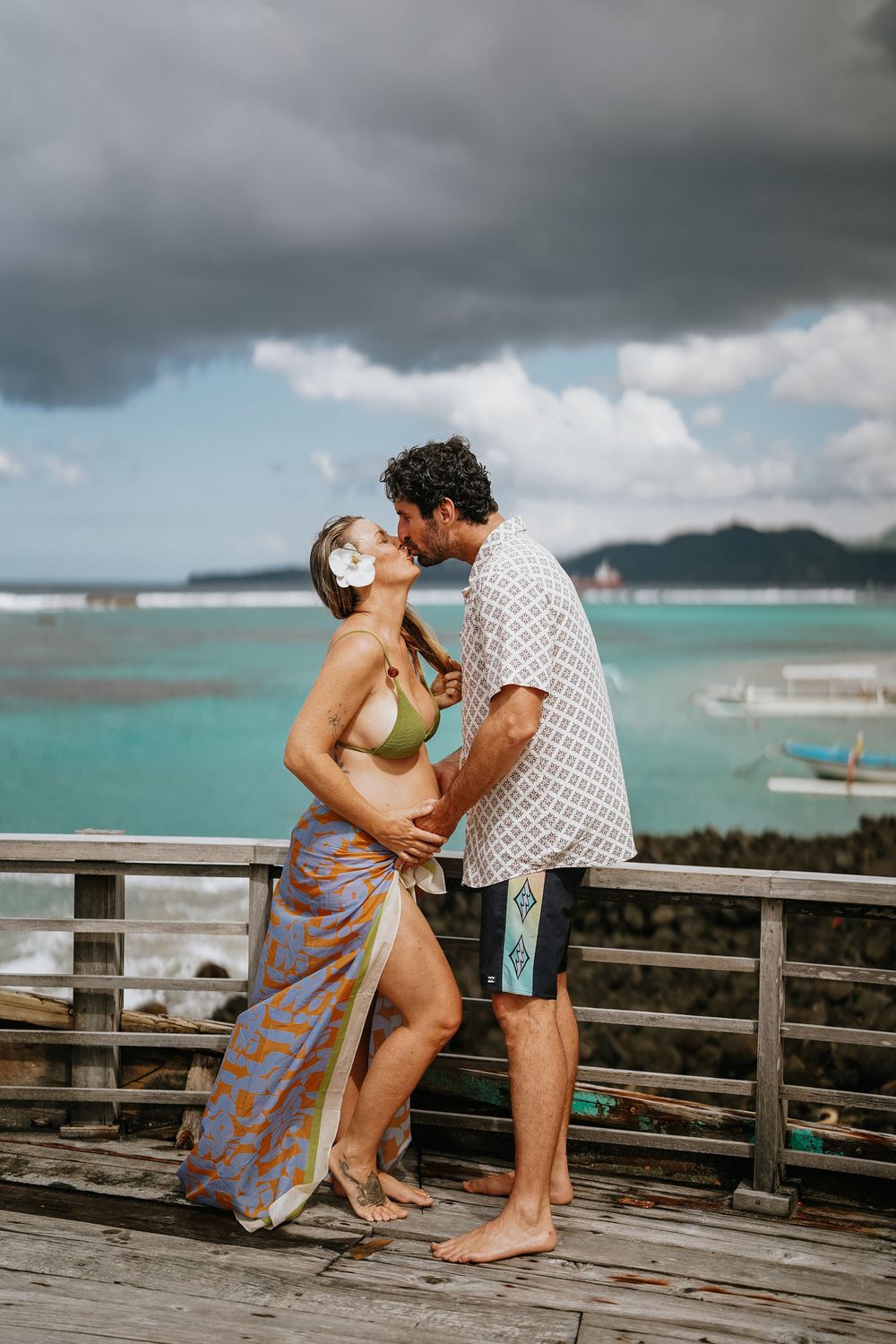 Beach family photography session at Candi Beach Resort Bali