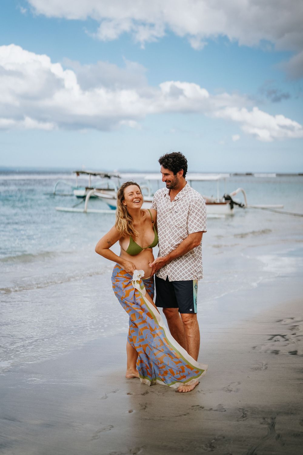 Beach family photography session at Candi Beach Resort Bali