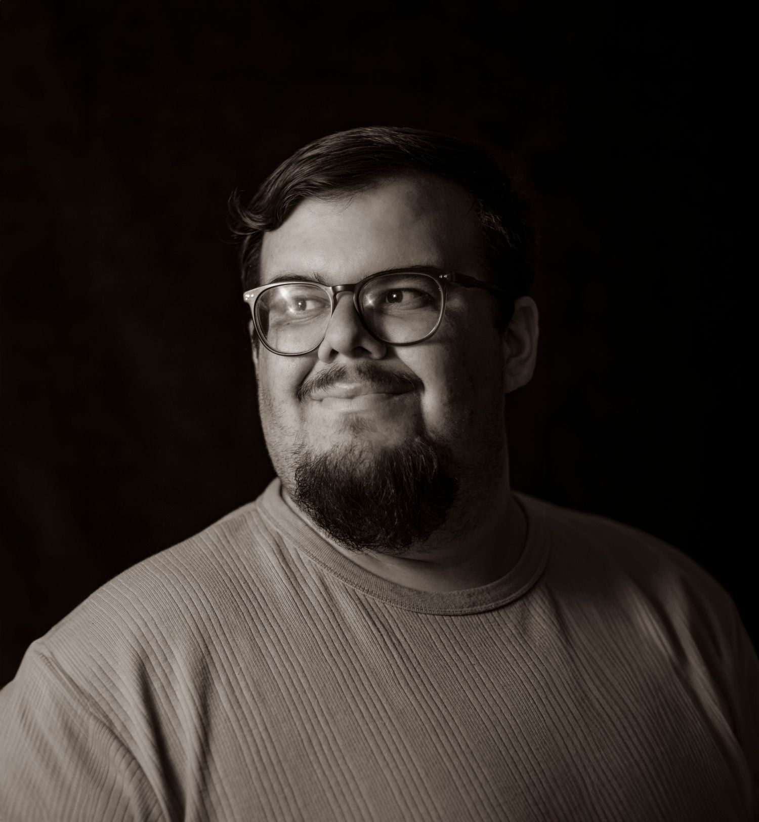 Black and white portrait series showing expressions and emotions.