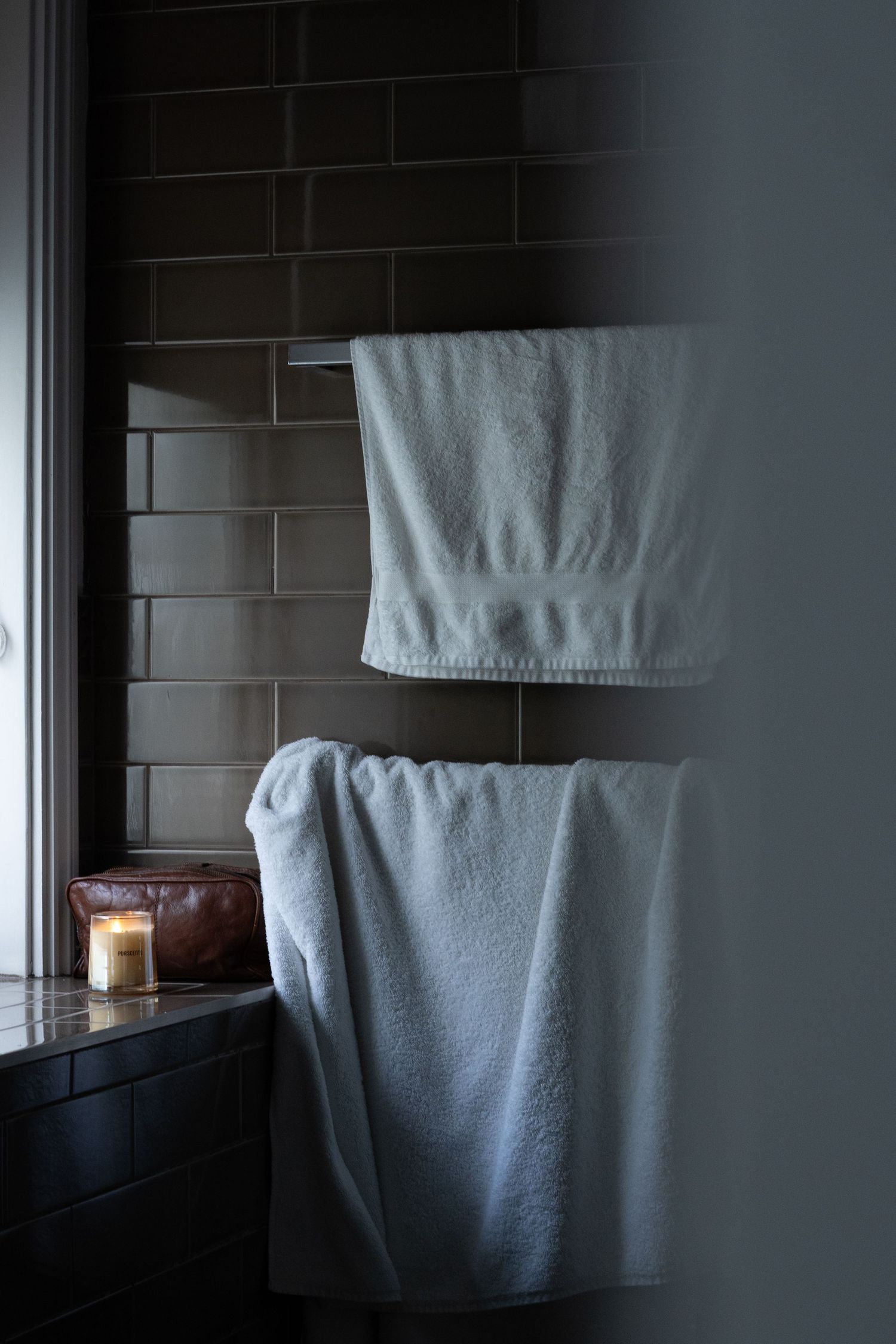 Stylish bathroom and luxury candle photographed by BLOOM Fabulous Photography