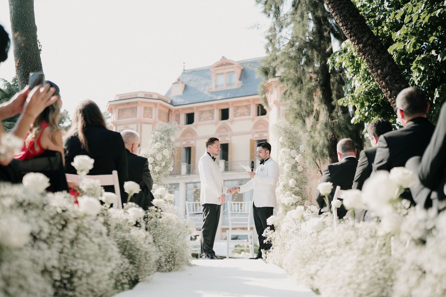 Wedding ceremony at Villa Nobel, a wedding venue in Sanremo