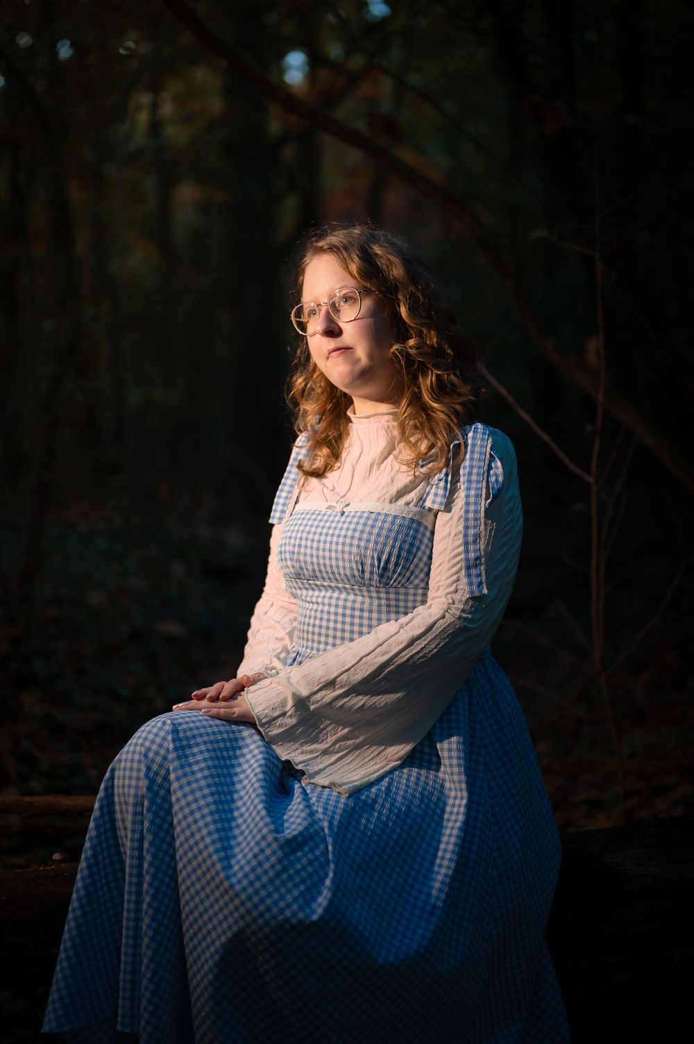 Portrait of person in woods