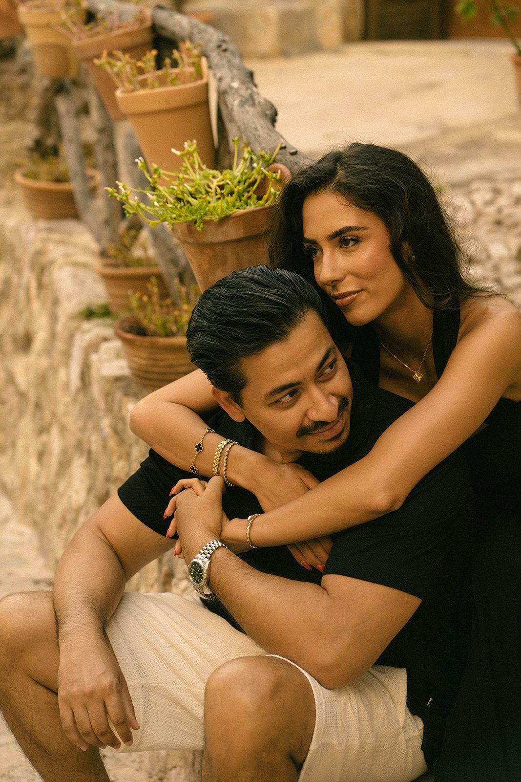 Couple in love in Valldemossa