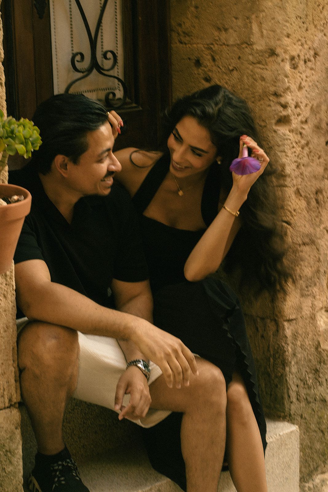 Couple in love in Valldemossa, Spain