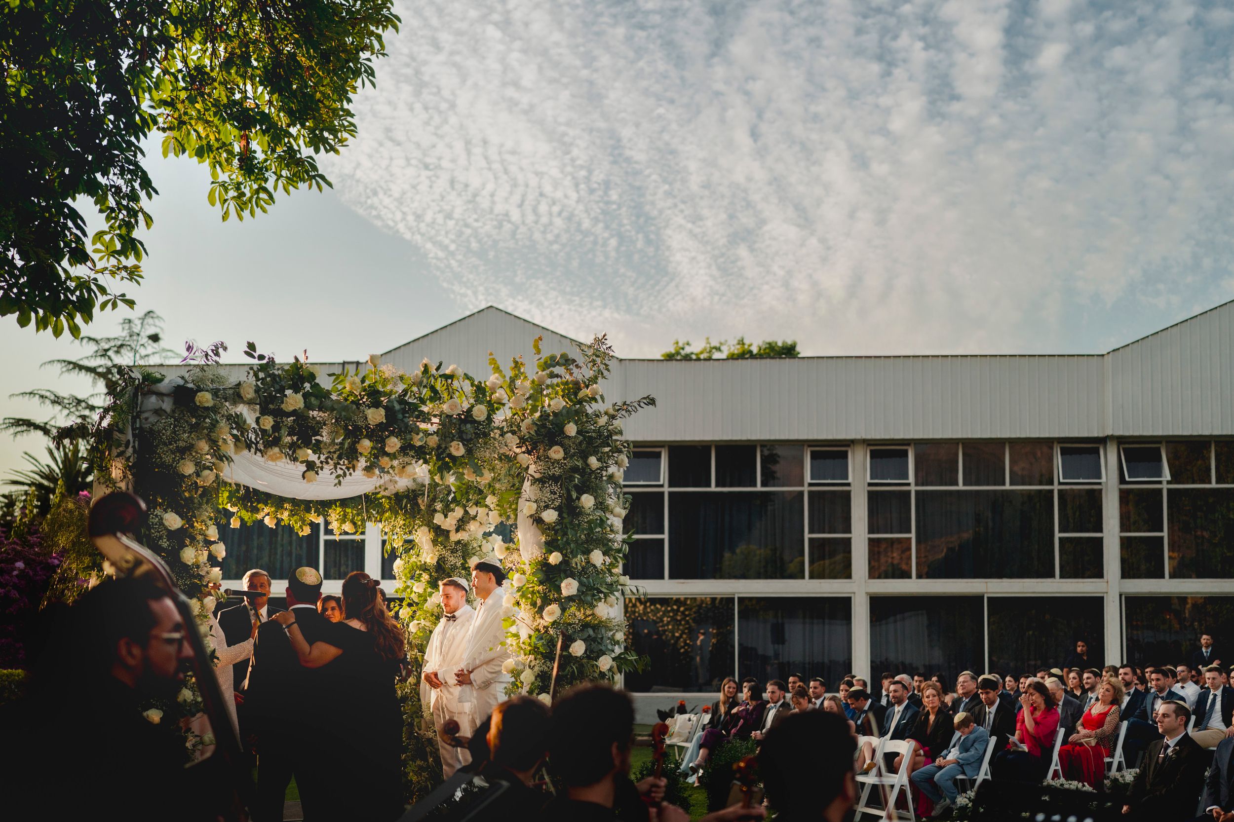 Recepción de boda al aire libre en un centro de eventos en Chile