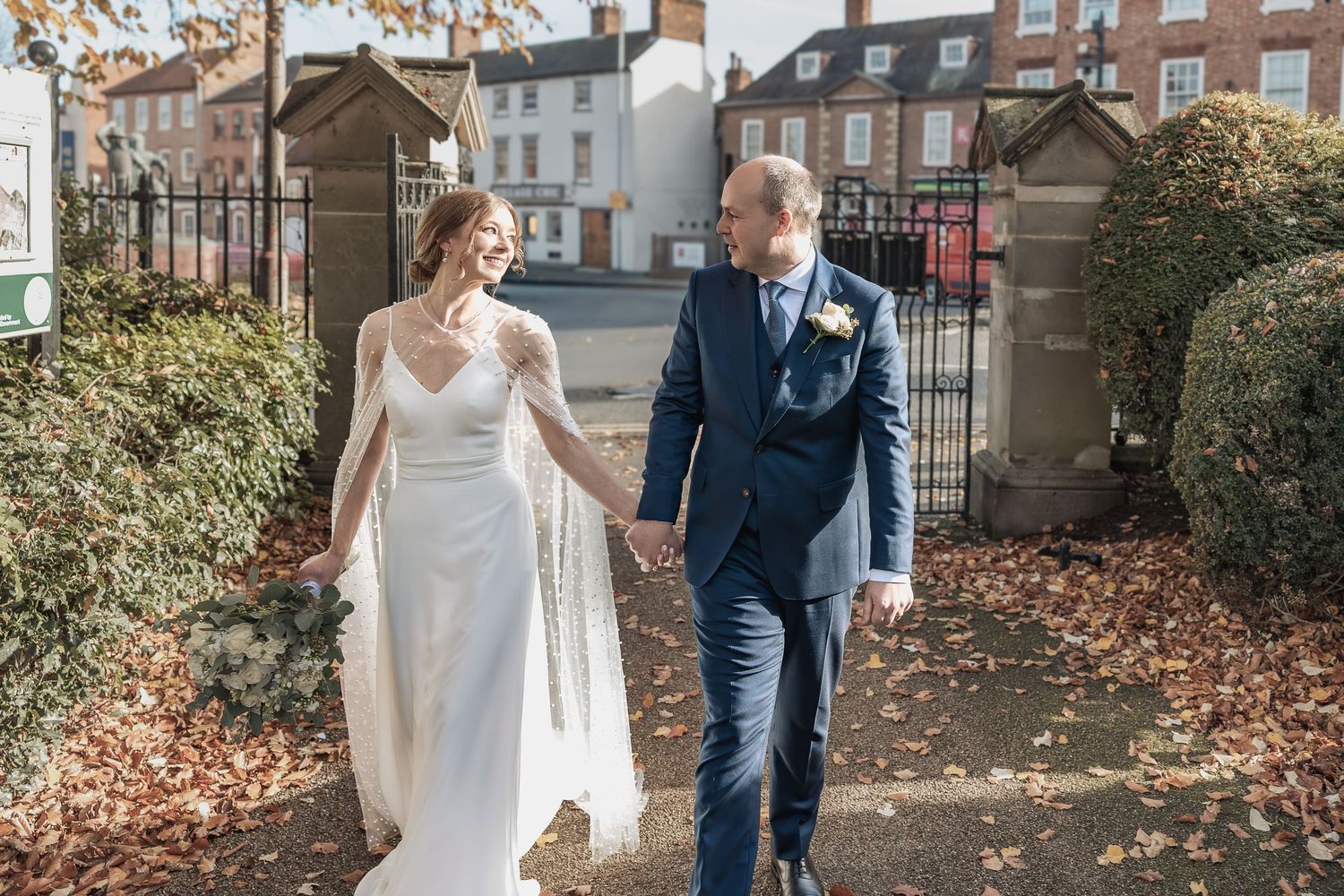Relaxed wedding photography in Newark at Gilstrap registry office.