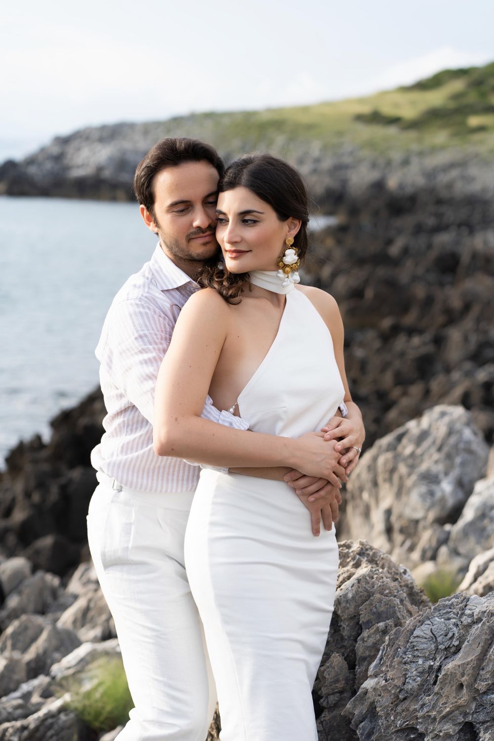 Intimate destination wedding couple in Italy