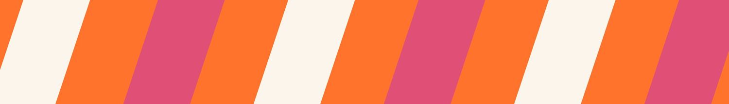 Diagonal striped pattern in orange, pink and white colors.