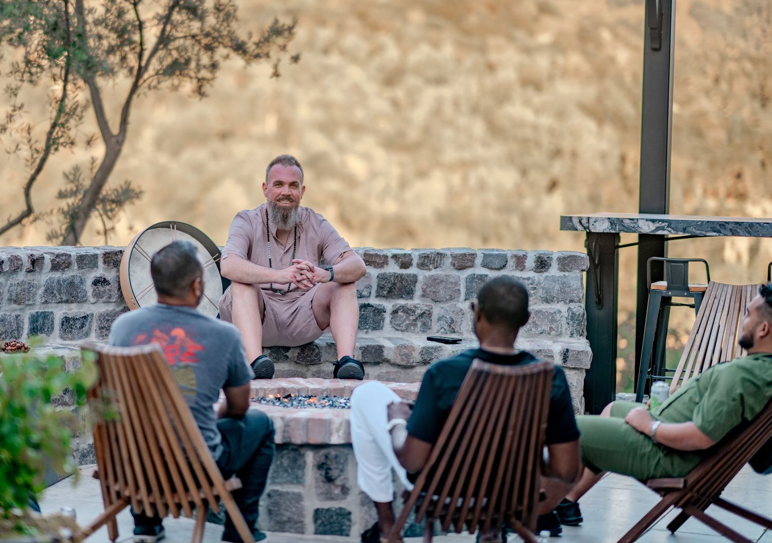 Men gathered during an RCH Men’s Society event focused on connection and personal growth.