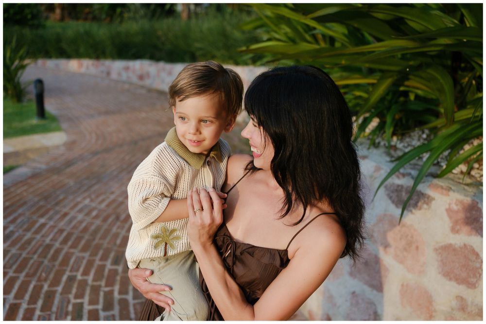 Mother and son portrait during a Puerto Vallarta family photo session.