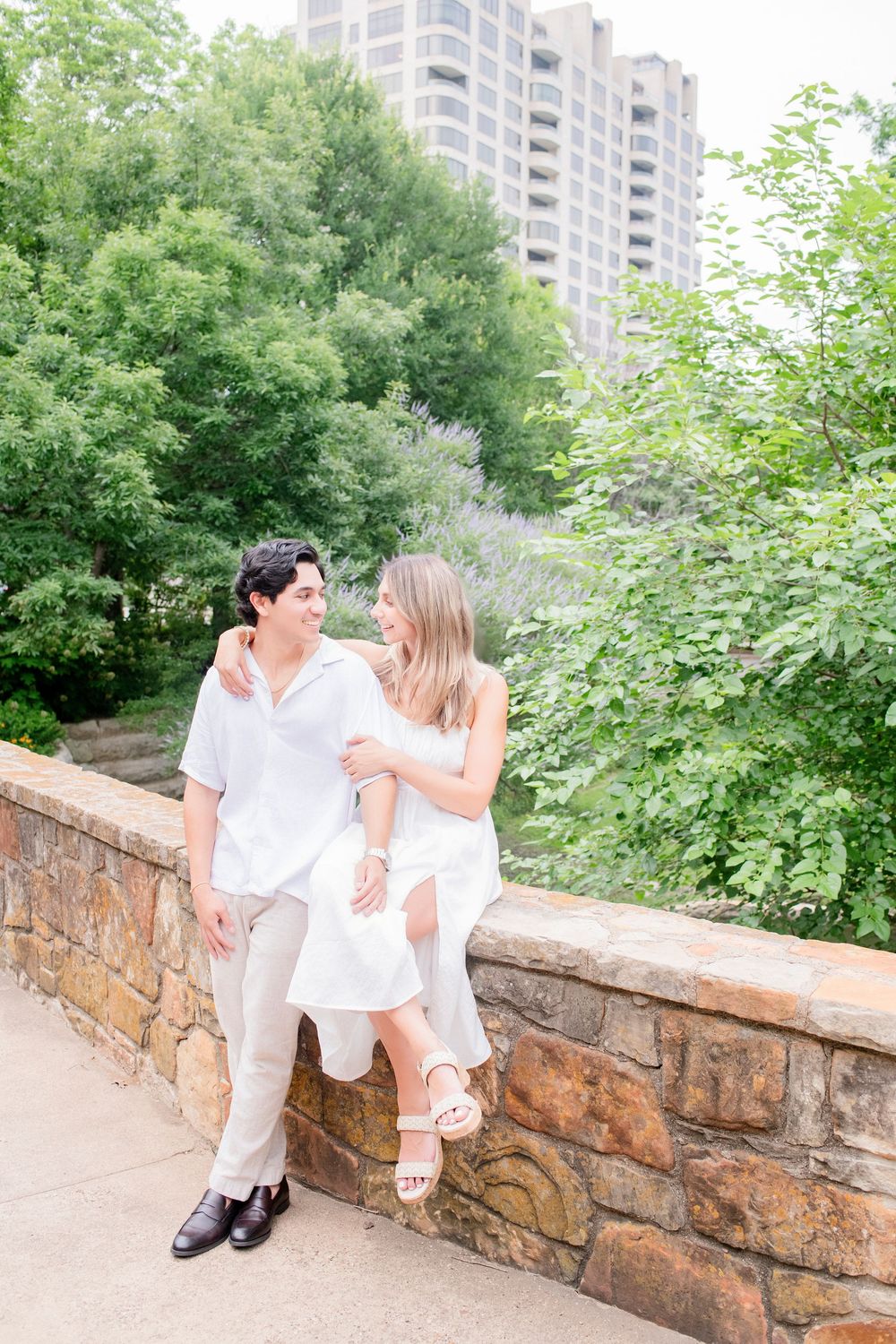 Engagement session at Arlington Hall at Turtle Creek Park in Dallas, Texas by The GRACE Pictures