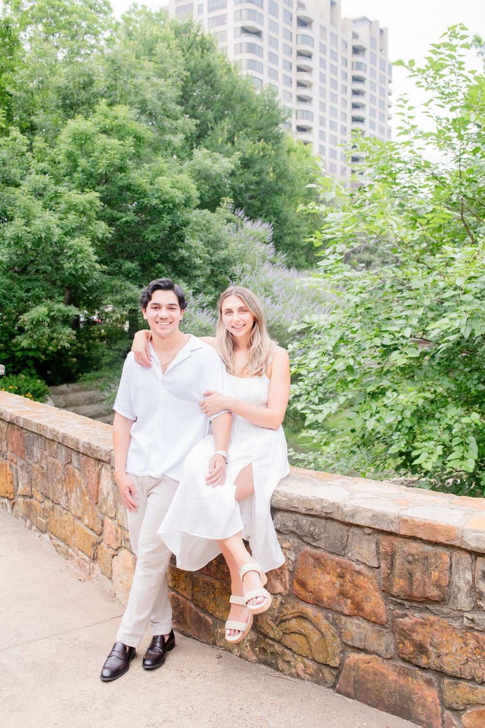 Engagement session at Arlington Hall at Turtle Creek Park in Dallas, Texas by The GRACE Pictures