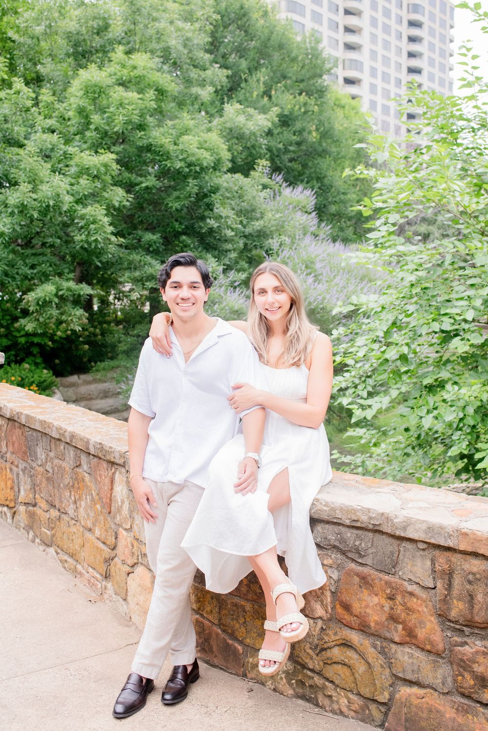 Engagement session at Arlington Hall at Turtle Creek Park in Dallas, Texas by The GRACE Pictures