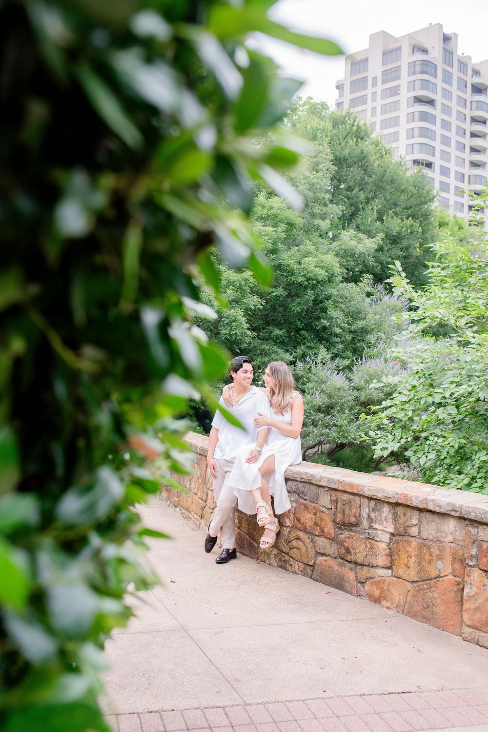 Engagement session at Arlington Hall at Turtle Creek Park in Dallas, Texas by The GRACE Pictures