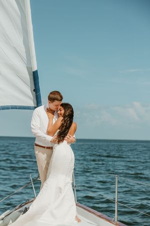 Natural wedding photograph capturing honest emotion and quiet connection.