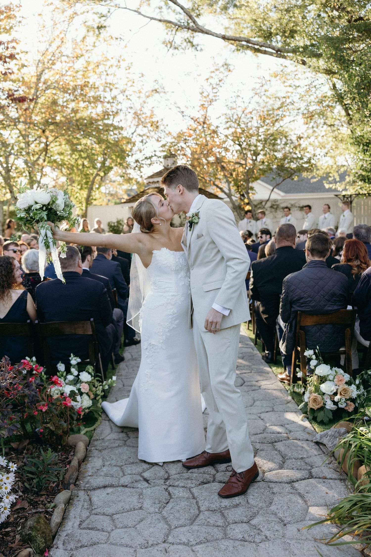 A wedding ceremony at Lillian Gardens in Newnan, Georgia