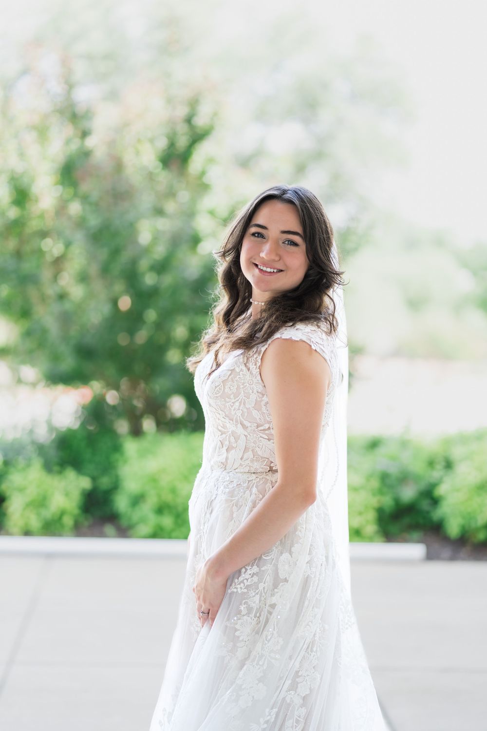 Wedding photography big day getting married Southlake Texas wedding party wedding dress peach powder blue summer candid romantic first look
