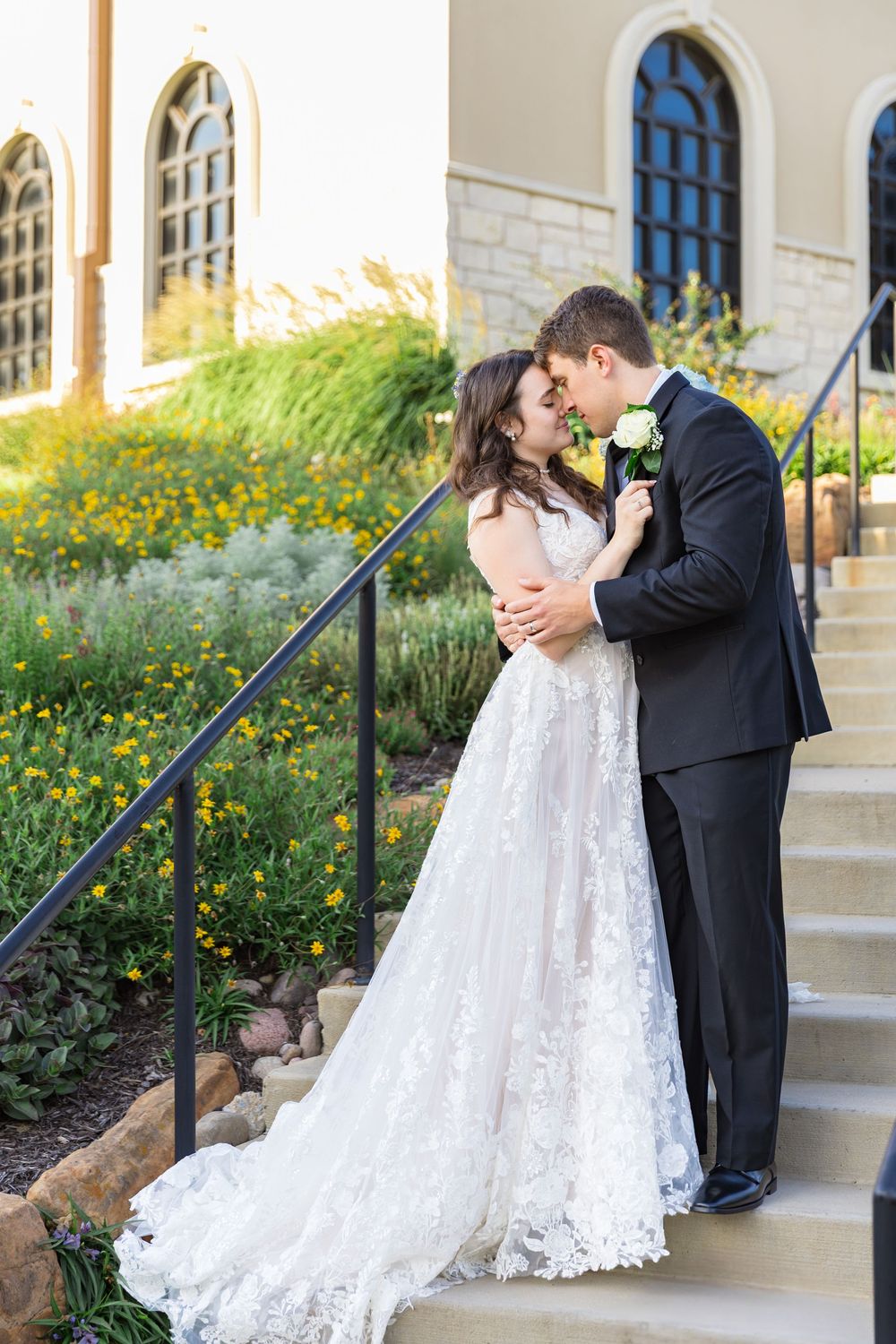 Wedding photography big day getting married Southlake Texas wedding party wedding dress peach powder blue summer candid romantic first look