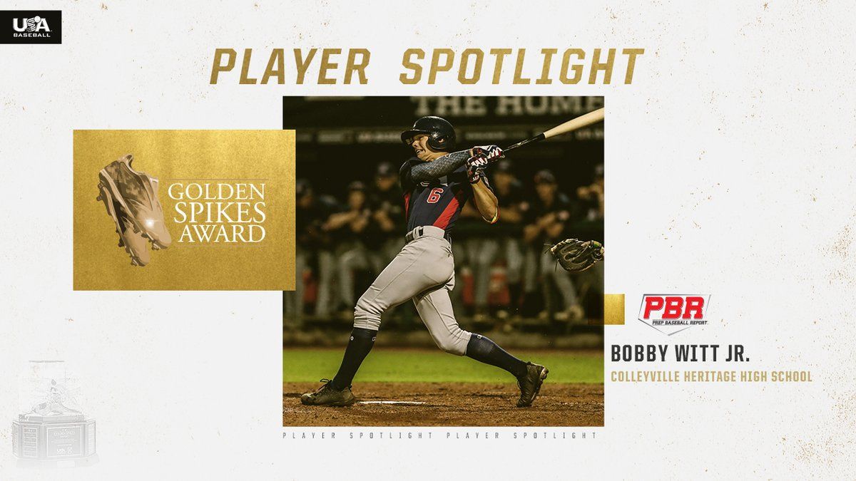 Bobby Witt Jr. Colleyville Heritage High School featured in USA Baseball Golden Spikes Award Player Spotlight.