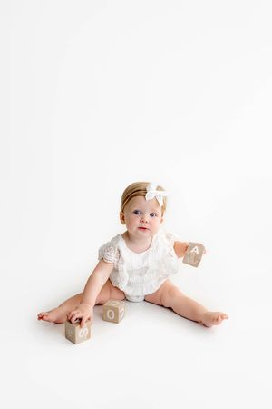 One year old baby girl's professional 1st birthday photoshoot in Menifee California.