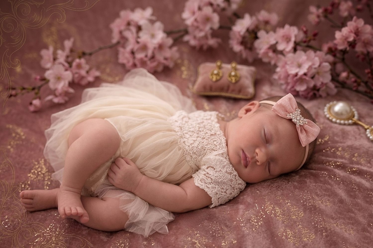 Halifax newborn Cozy newborn photography setup in Nova Scotia