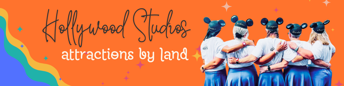 Hollywood Studios. attractions by land.  Photo of five travel agents dressed with mickey ears.