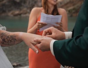 This was a fairytale elopement in Revelstoke, BC with Glacier Helicopters. The mountain top, skyline, and pastel wildflowers were a dream!
