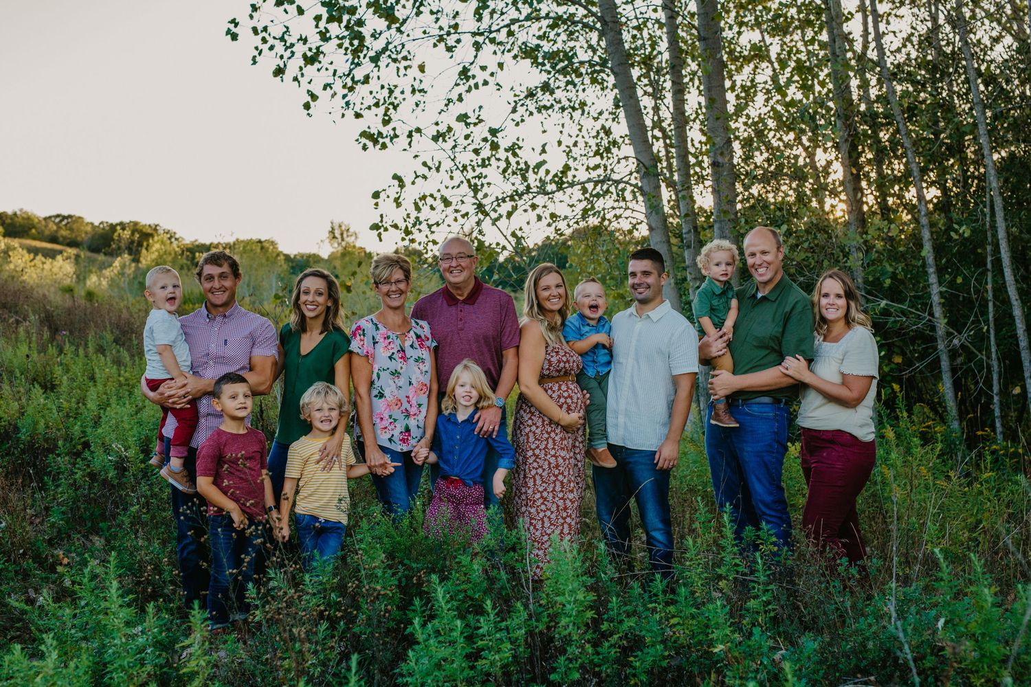 family, extended family, fall, West Michigan