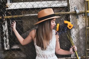 Smell the Flowers Portrait