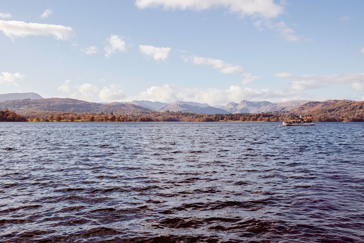 Lake Windermere - Langdales in the background
