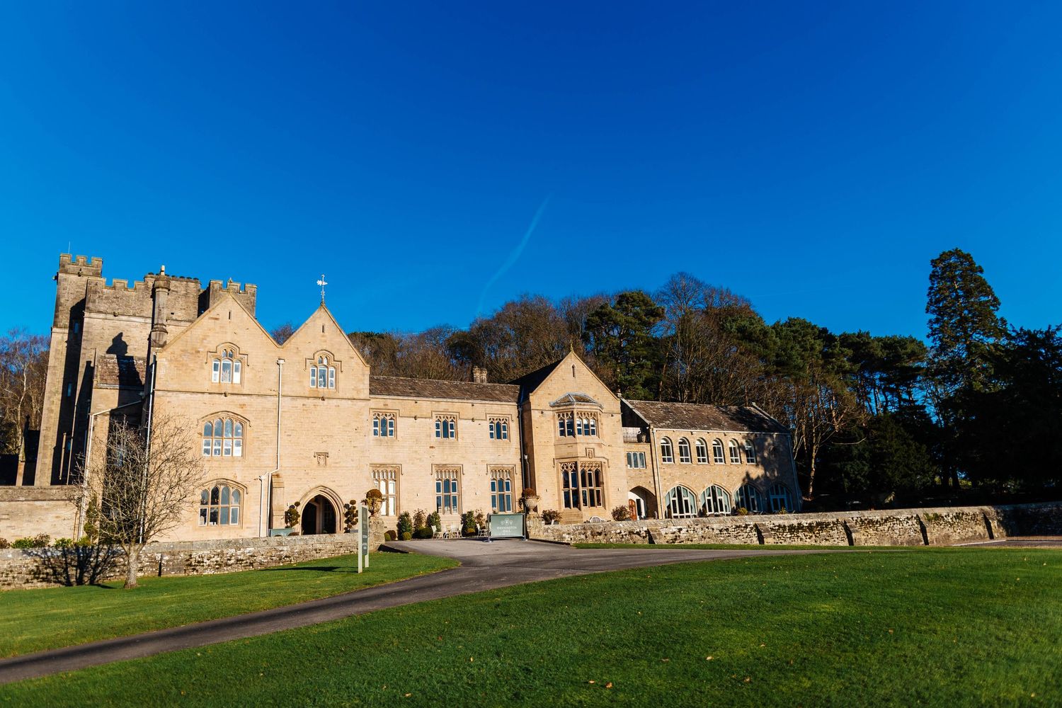 Exterior shot of Wennington Hall, Lancaster captured by Lancashire Wedding Photographer Lynette Matthews Photography