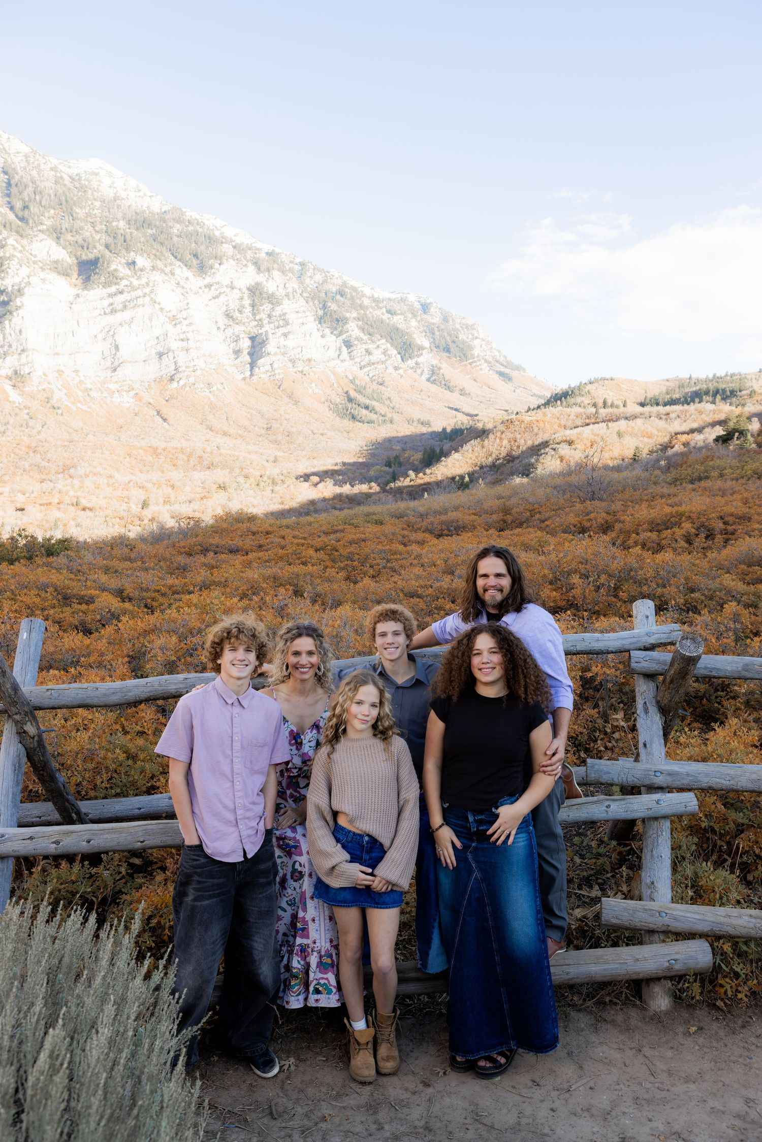 Extended family portrait taken in the Utah mountains during an outdoor family session