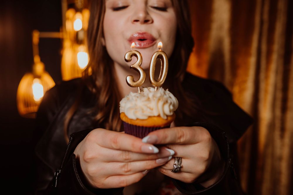 Birthday boudoir photoshoot with a Wisconsin boudoir photographer.