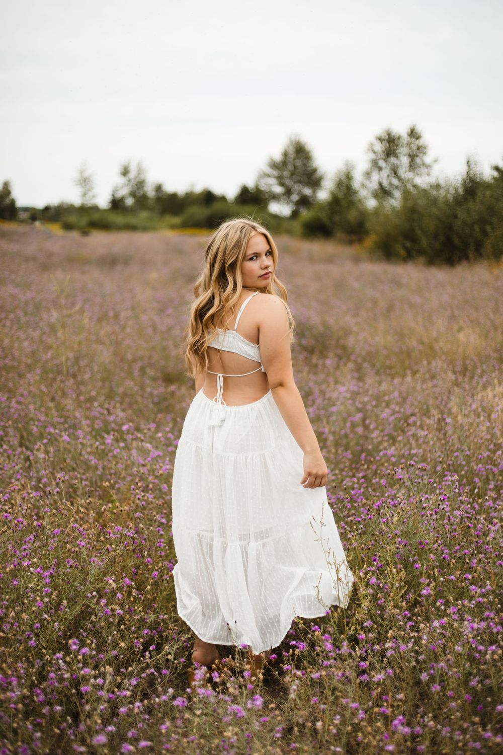 Flower Field, Marquette, Michigan Senior Photos