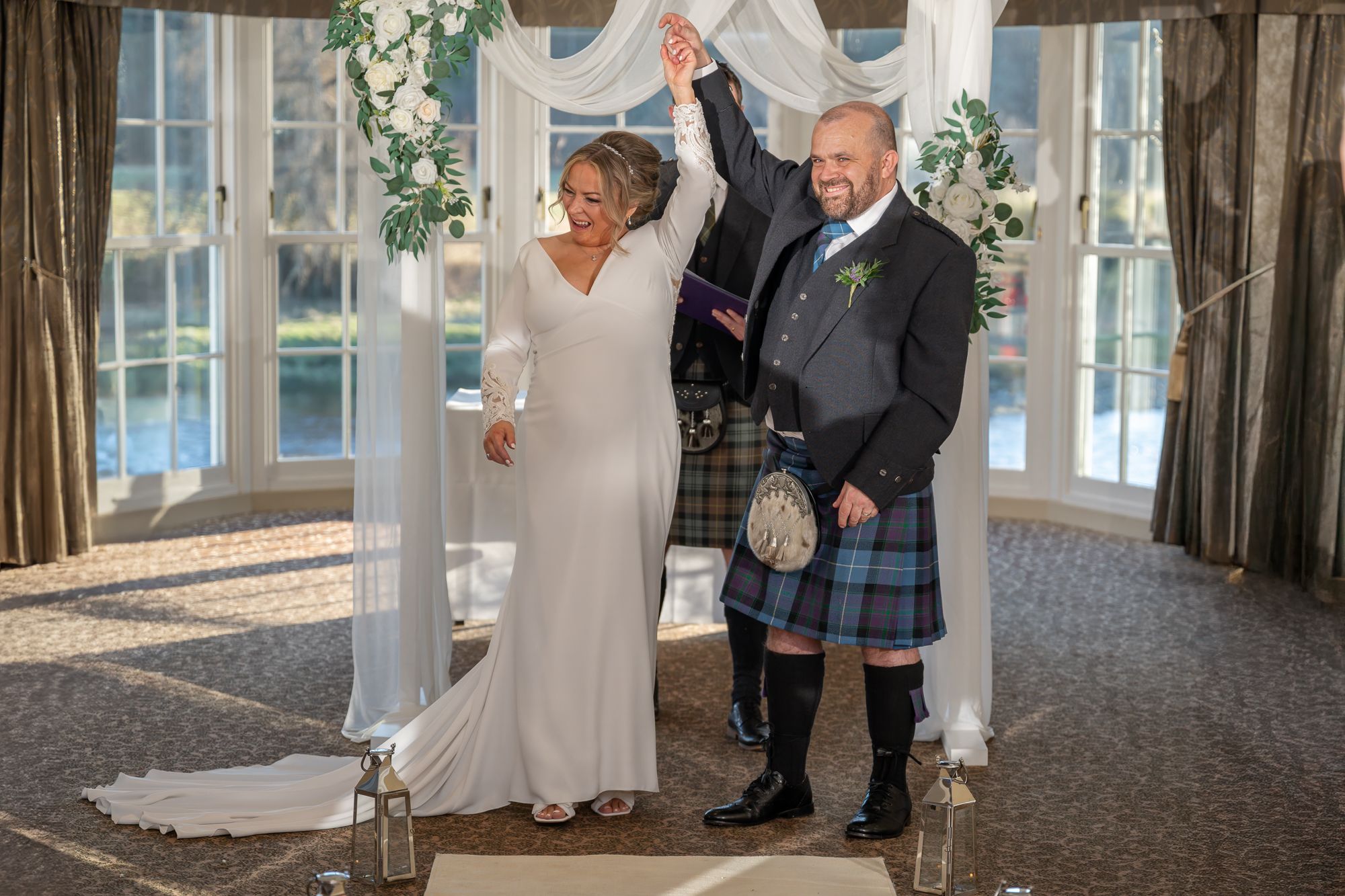 bride celebrate getting married